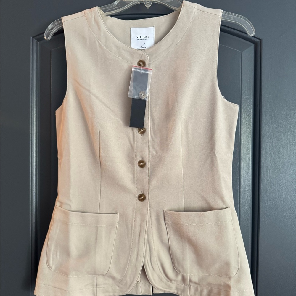 VICI Studio Classic Tan Button-Down Vest